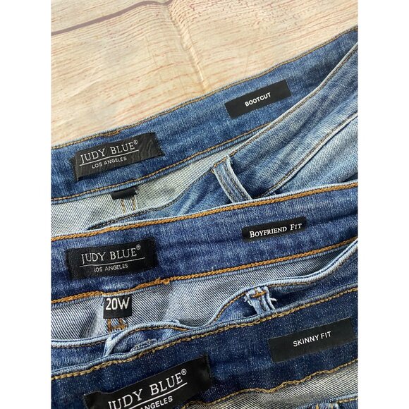 Judy Blue Women's Bundle Of Blue Bootcut/Boyfriend Fit/Skkinny Fit Jeans - 20W - Picture 9 of 16